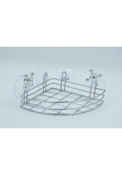 Banyo Köşeliği Banyo Rafı Metal Köşelik Vantuzlu Metal