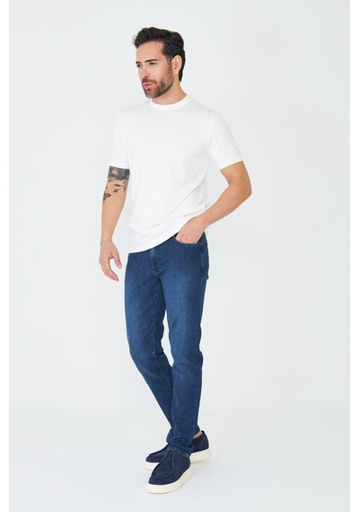 Lacivert Regular Erkek Kot Pantolon Mavi