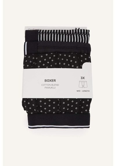 Defacto Regular Fıt Çizgili 3lü Boxer H9428ax26auar222 Antrasit-ar222