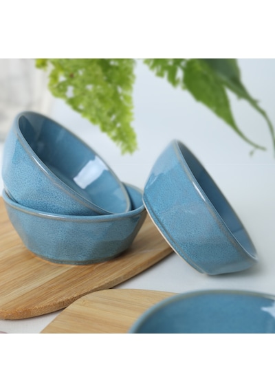 Keramika Granit Turkuaz Kristal Çerezlik / Sosluk 12 Cm 6 Adet Q07