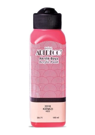 Artdeco Akrilik Boya, 140ml, Kırmızı 3016 ---