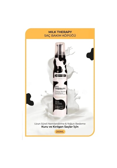 Jenerik Milk Therapy Kremsi Saç Bakım Köpük 200 Ml - Besleyici Koruyucu - Mrfs