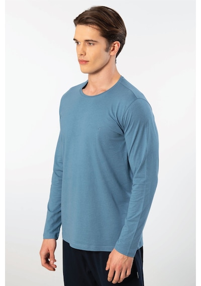 Cacharel Erkek Modal Pamuk Bisiklet Yaka T-shirt 2242/indigo İndigo