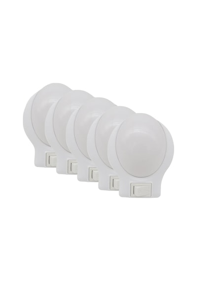 Ufo Led Gece Lambası 0,5W Tasarruflu Işıklı Fişli Düğmeli 5 Adet(535545742) Çok Renkli