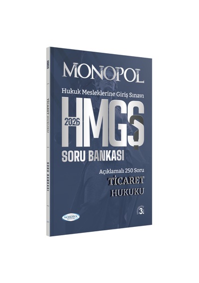 Hmgs Ticaret Hukuku Soru Bankası 3. Baskı Monopol Yayınları