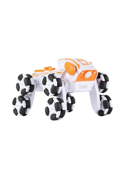Uzaktan Kumandalı 8 Tekerlekli Akrobat Araba - Buhar Püskürten Işıklı Şarjlı Robot Köpek Oyuncak Turuncu