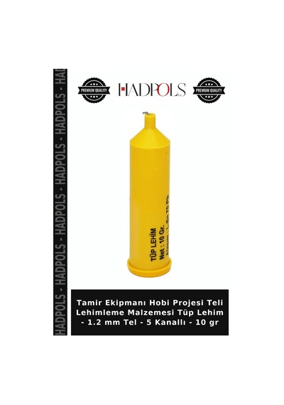 Tamir Ekipmanı Hobi Projesi Teli Lehimleme Malzemesi Tüp Lehim - 1.2 Mm Tel - 5 Kanallı - 10 Gr