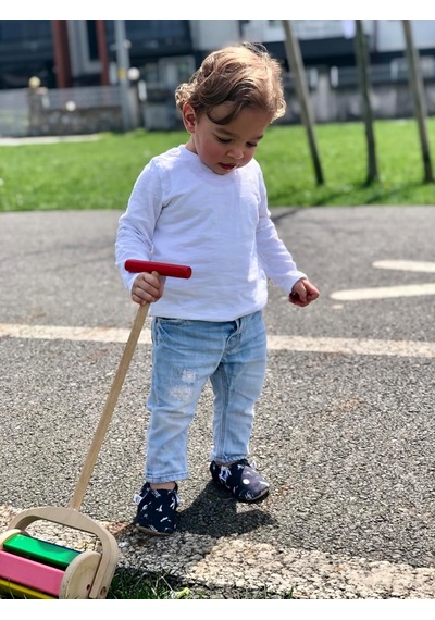 Xmlbayiciniz Bebek Patiği Organik Pamuk İç Astar, Kaydırmaz Taban Bebek Patik, Ev Botu Terliği Kreş Ayakkabısı Pamuklu Yenido Siyah - Beyaz