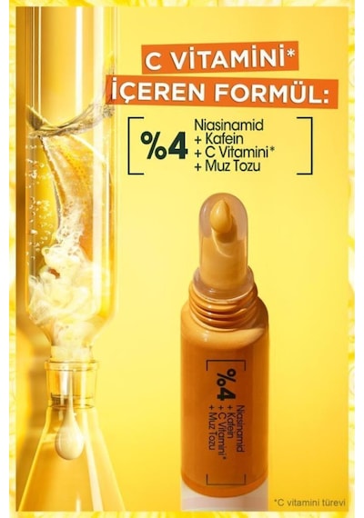 Garnier C Vitamini Parlak Aydınlatıcı Göz Kremi 15 ML + C Vitamini Parlak Günlük Aydınlatıcı Krem 50 ML
