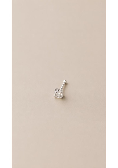 925 Ayar Gümüş Kare Zirkon Taşlı Mini Tragus Helix Piercing Küpe Minimal Kadın Küpe çok renkli