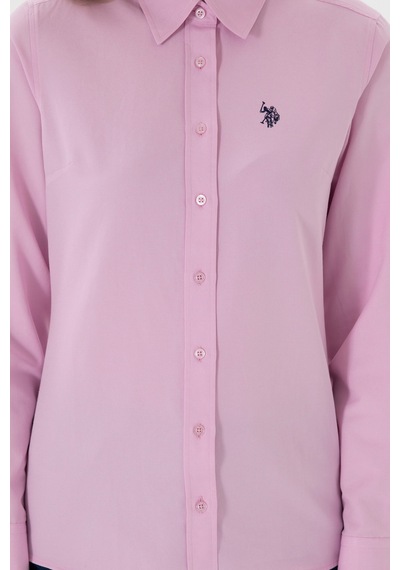 U.s. Polo Assn. Kadın Pembe Gömlek Basic 50307726-vr041 Pembe