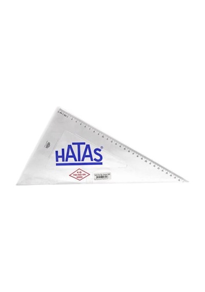 Hatas Öğrenci Gönyesi 60 Derece Plastik 30 CM 0801 20 Adet