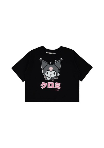 Kuromi 10-13 Yaş Tişört Siyah