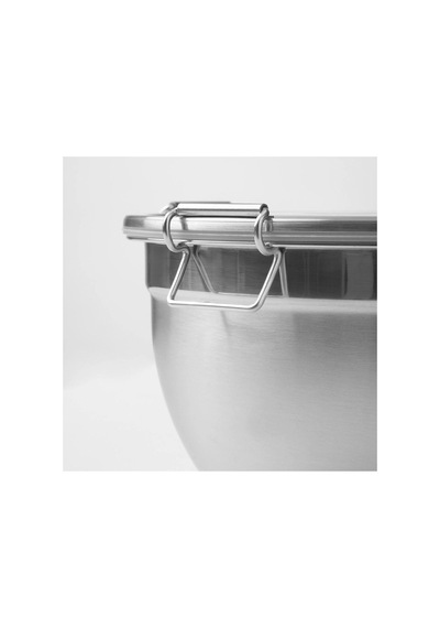 Cıklıd Çelik Saklama Kabı Seti, Paslanmaz Çelik, 3'lü Set Metal