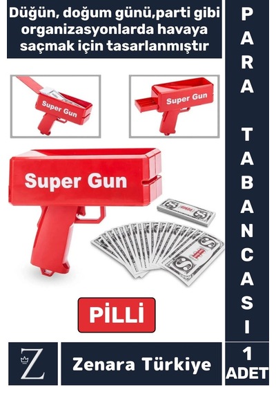 Eğlenceli Düğün Doğum Günü Kutlama Parti Hediye Noel Kupon Kartvizit Para Dolar Saçma Tabancası