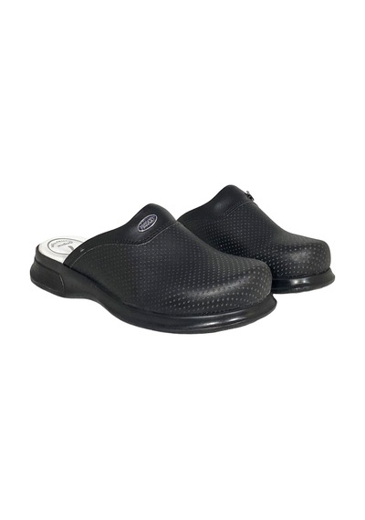 7 Noktalı Ortopedik Unisex Doktor-Aşçı Sabo Terlik Siyah