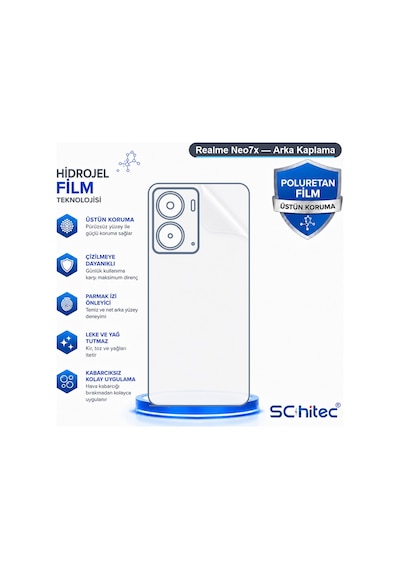 Schitec Realme Neo7x Arka Yüzey Nano Hidrojel Koruyucu Film