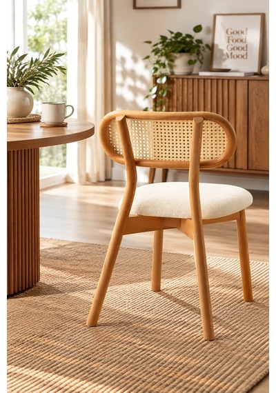 6 Adet Paris Ahşap Gürgen Sandalye Cafe,restaurant,mutfak,salon,yemek Odası Sandalyesi Naturel