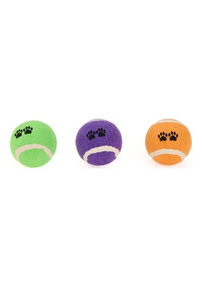 Froggoo 3'lü Pet Tenis Topu - Renkli - 5 Cm