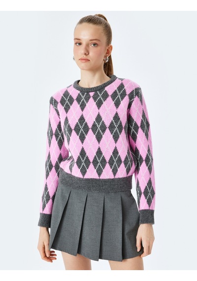 Koton Uzun Kollu Bisiklet Yaka Baklava Desenli Triko Kazak Pembe Desenli 5wal90152ht Pembe Desenli Pembe Koton Uzun Kollu Bisiklet Yaka Baklava Desenli Triko Kazak Pembe Desenli 5wal90152ht Pembe Desenli Pembe
