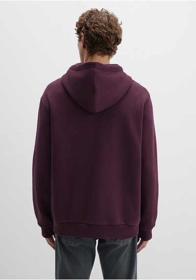 Mavi - Fermuar Detaylı Kapüşonlu Bordo Sweatshirt 0s10473-70434