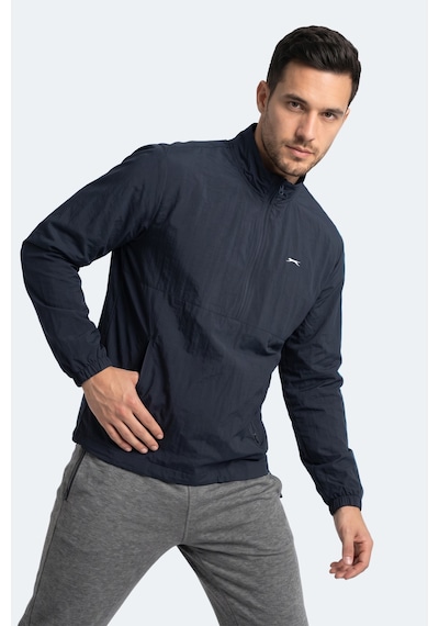 Slazenger Reckon Erkek Dik Yaka Fermuarlı Lacivert Yağmurluk