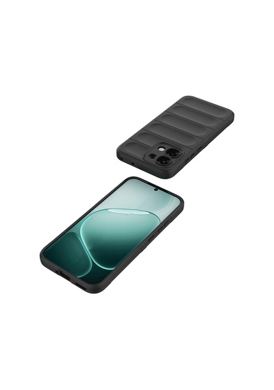 Maks Technology Oppo A6 Pro Uyumlu Kılıf Esnek Tpu Oyuklu Arka Yüzey Tasarımlı Mkst Etnik Silikon Kapak - Siyah