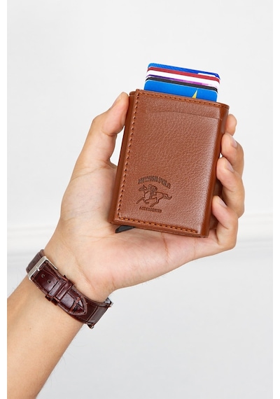 Newish Polo Erkek Mekanizmalı Kartlık Ve Cüzdan New145 - Taba