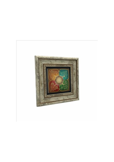 4 Mevsim Ağaç Baskılı Taş Tablo 20x20
