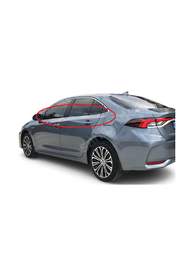 Toyota Corolla Uyumlu Sedan Krom Cam Çıtası 19-2020-2022 P.Çelik 8 Parça