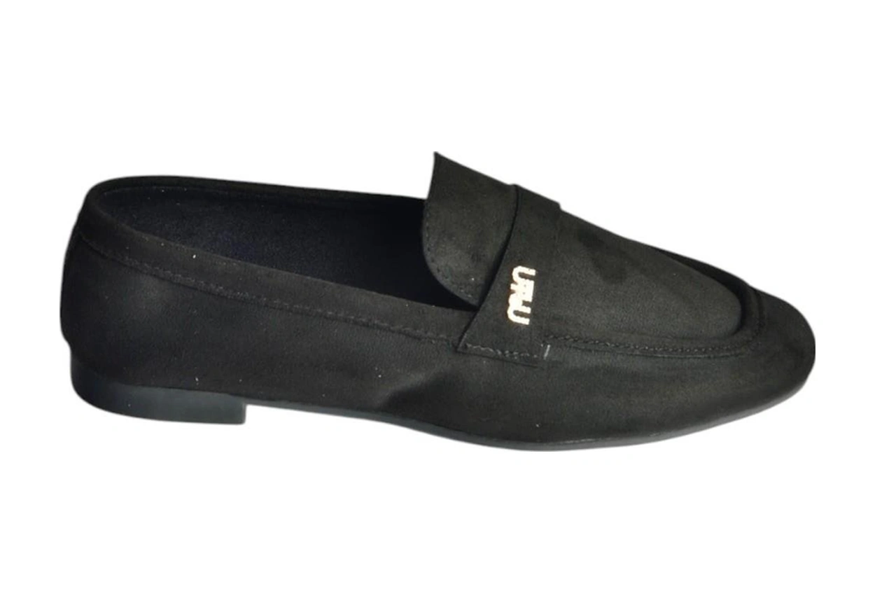Fox Shoes V250017502 Siyah Süet Günlük Kadın Ayakkabı Siyah-süet