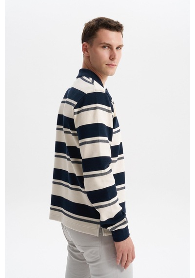 AR-MA Arma Erkek Ribanalı Regular Fit Çizgili Polo Yaka Sweatshirt %95 Pamuk %5 Elastane Ringel Pike K30554953002 Lacivert AR-MA Arma Erkek Ribanalı Regular Fit Çizgili Polo Yaka Sweatshirt %95 Pamuk %5 Elastane Ringel Pike K30554953002 Lacivert