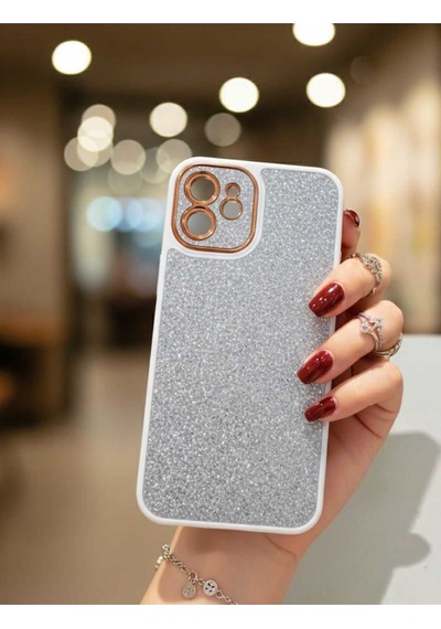 Apple Uyumlu iPhone 12 Simli Kılıf Modeli Gümüş