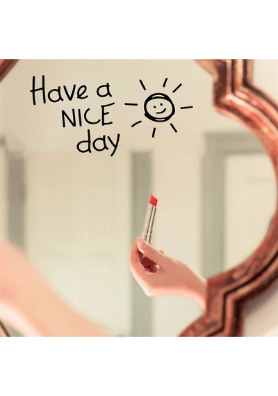 Ayna Dekorasyon Sticker - Have A Nıce Day - 20x10 Cm