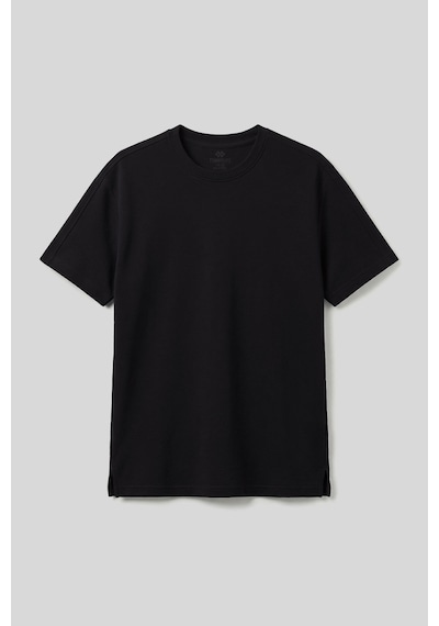 Rahat Form O Yaka 2li Paket Siyah Erkek T-shirt - 88495