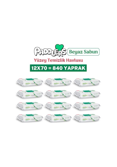 Easy Clean Beyaz Sabun Katkılı Yüzey Temizlik Havlusu 840 Yaprak (12x70) – Yüksek Hijyen