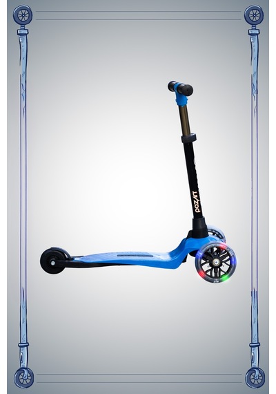 Scooter Yeni Leddy 3tekerli Led Işıklı 2 Yaş 50kğ Taşıma Kapasiteli 3kademe Direksiyon Mavi