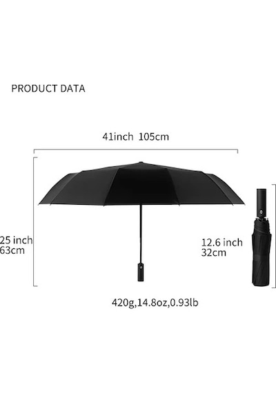 Bliss Umbrella 12 Telli Otomatik Şemsiye Bordo