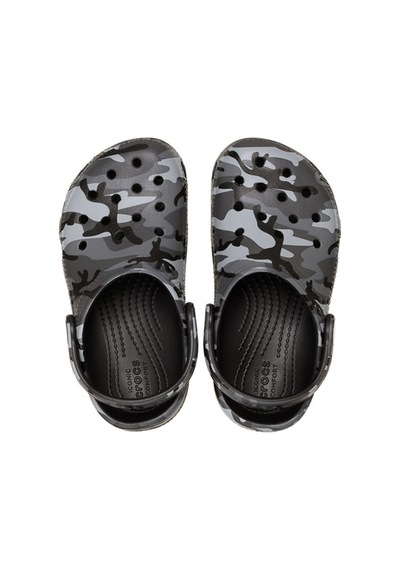 Crocs Classic Camouflage Çocuk Terlik Siyah