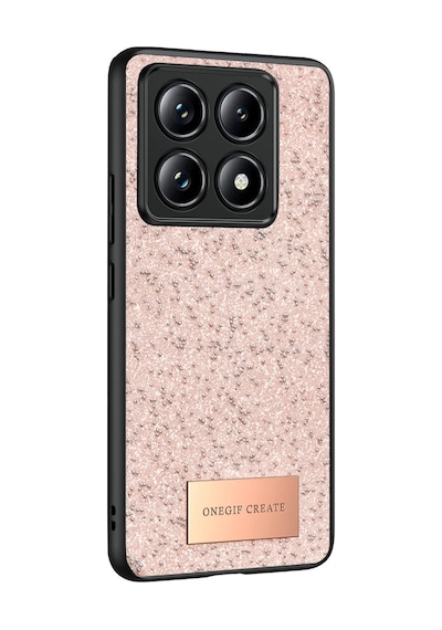 Onegif Xiaomi Mi 14t Pro Bright Simli Kapak - Pe 046b0 Pembe