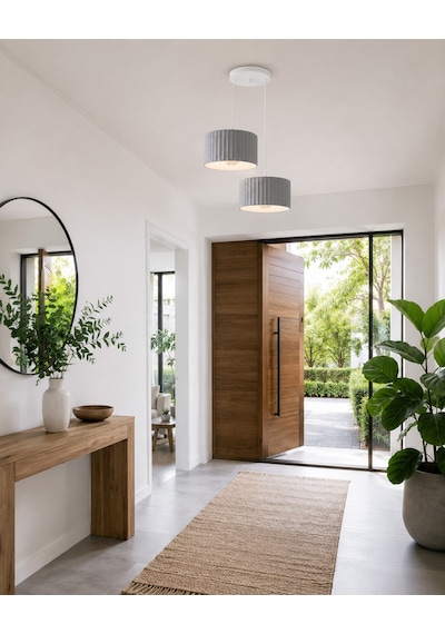 Lüx Form Avize Dekoratif Sarkıt Avize 25 Cm Salon, Mutfak, Balkon, Yatak Odası İçin Modern Aydınlatma - Gri
