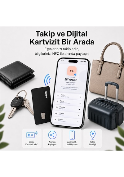 Hbb-k Apple Uyumlu iOS &android Akıllı Kart Siyah 1 Adet