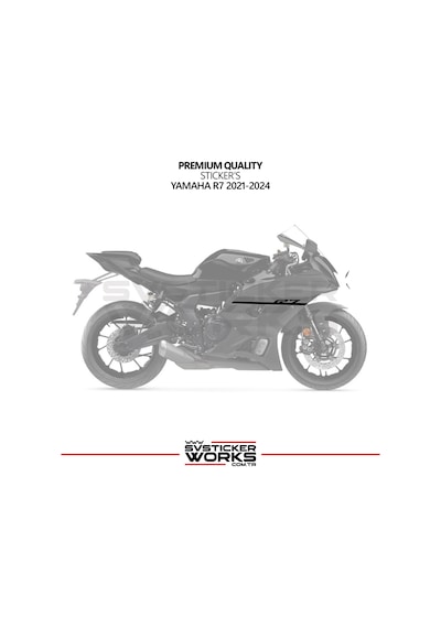 Yamaha R7 Gri Sticker Set 2021 - 2023