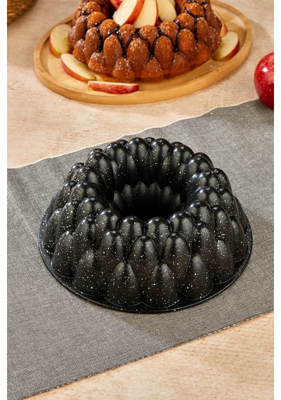 Prizma Döküm Granit Kek Kalıbı Siyah 26 Cm