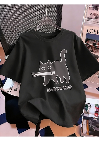 Noıssey Urban Pop Graphic Kadın Tişört Koleksiyonukod 5131 Siyah