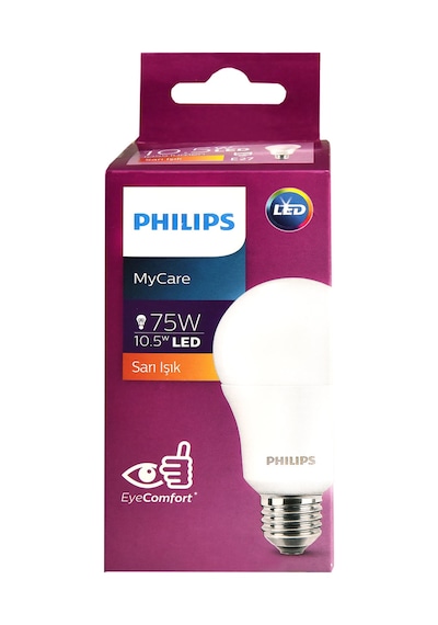 Philips Ledbulb 10.5-75w E27 2700k Sarı Işık 2 Adet