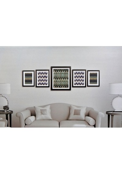 Dekoratif 5 Li Set Mdf Ahşap Çerçeve