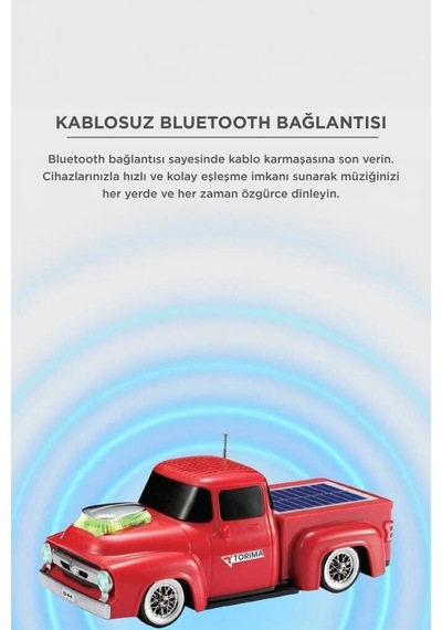 Özel Üretim Eğlenceli Ses Kulakliksuz Güneş Enerjili Bluetooth Hoparlör D44 Kırmızı