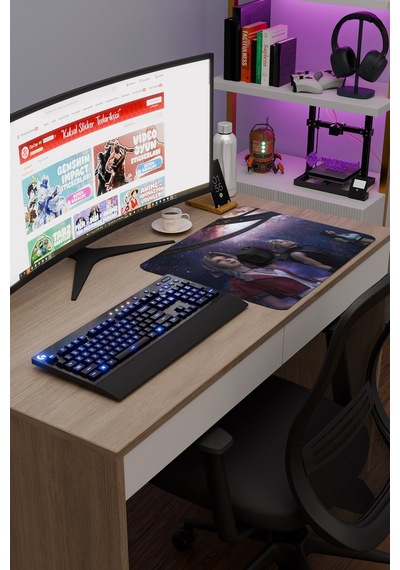 Final Fantasy Kaymaz Dikişli Kauçuk Oyuncu Mousepad V3 - 48x40 Xl Gaming Mouse Pad Fare Altlığı