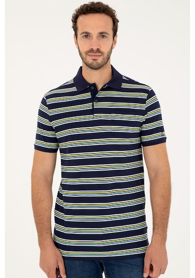 U.S. Polo Assn. Erkek Regular Fit Polo Yaka Lacivert Tişört 50288320-VR033